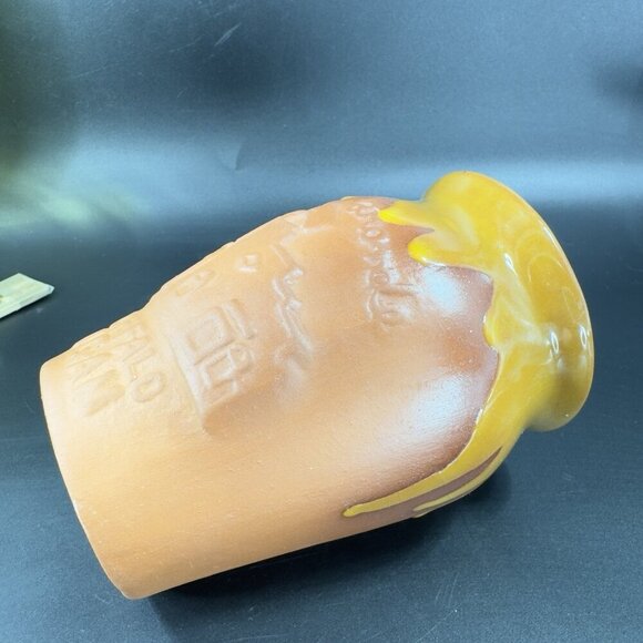 New Buffalo Michigan Mexico RedWare Pottery Vase Vessel Planter Drip Glaze VTG - Picture 6 of 13